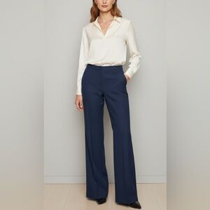 Massimo Dutti Blue Boot Cut Flare Pants